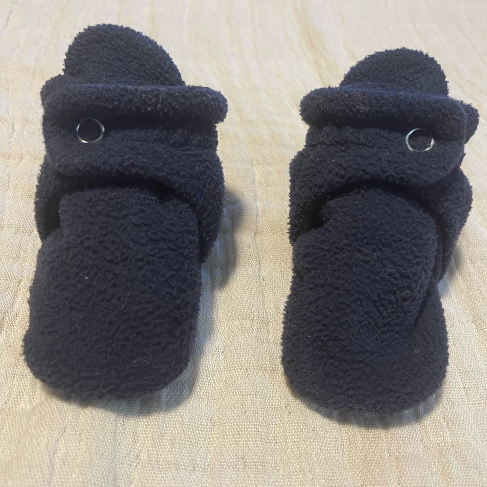 Cozy Navy Baby Booties